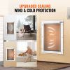 VEVOR Pet Door, 11.3" x 16.02" Aluminum Frame with Lock and Flap System, Weatherproof Doggy Door, Easy to Install in Interior or Exterior Doors