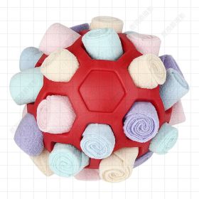Dog Sniffing Ball Innovative Pet Shaking Training Toys for Pet Training Tooth Cleaning Puppy Chew Relieve Boredom Dog Toy (Color: Red ball-unicorn)